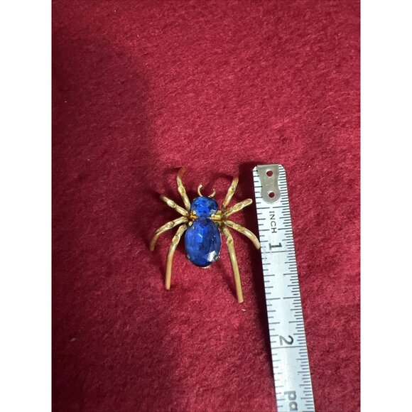 RARE Antique Victorian CZECHO Stamped Gold Filled Ornate European Spider Brooch - Picture 8 of 9